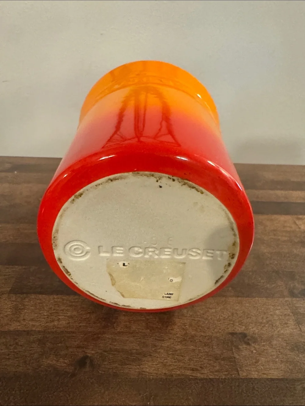 Le Creuset Gradient Stoneware Utensil Crock in Orange and Red